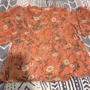 Beautiful coral spring blouse